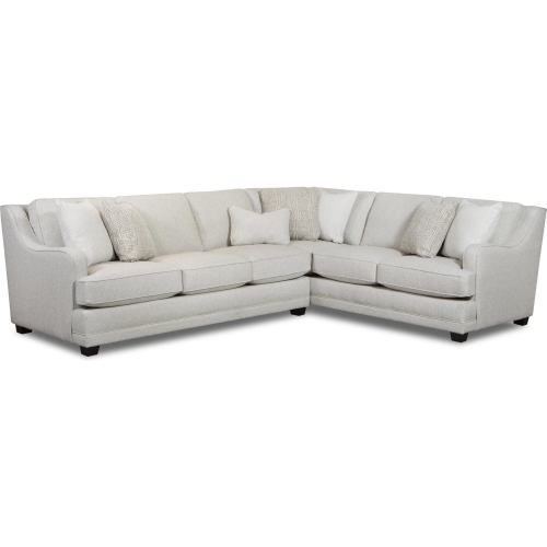 Sectional Sofa in Hogan Cotton Off White Fabric